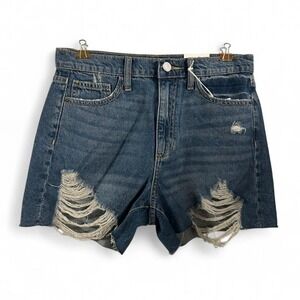 High Rise 90s Fit distressed blue denim shorts Size M (m2) 30"